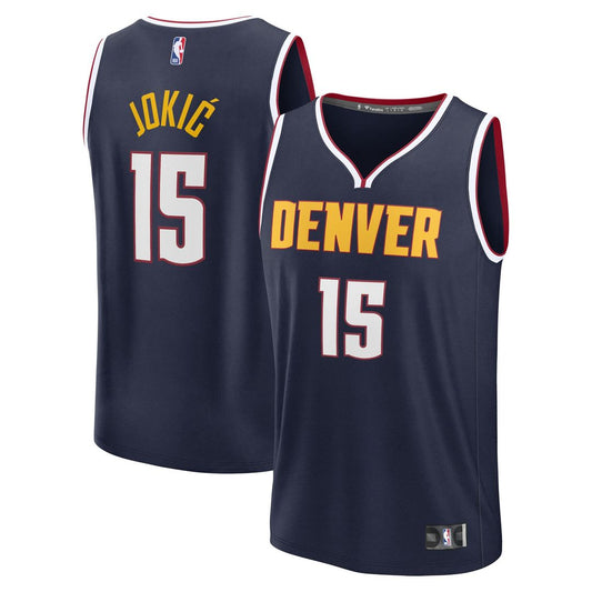 Denver Nuggets Nikola Jokic Fanatics Youth Fast Break Replica Player Jersey - Icon Edition - Navy Team Jersey Sports Fan Apparel