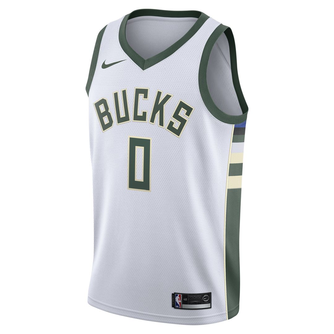 Milwaukee Bucks Damian Lillard Nike Unisex Swingman Player Jersey - Association Edition - White Team Jersey Sports Fan Apparel