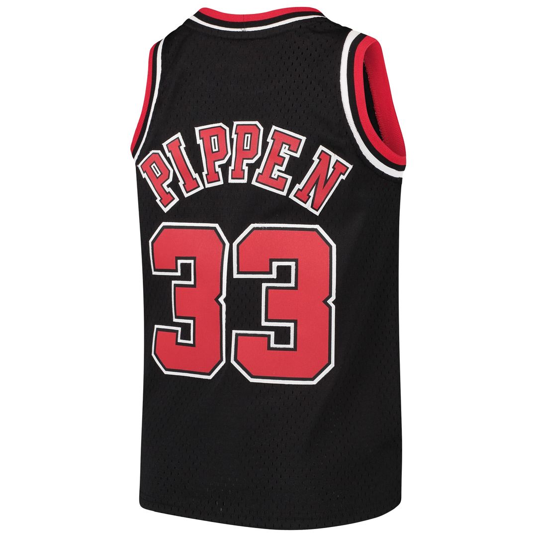 Chicago Bulls Scottie Pippen Mitchell & Ness Youth Hardwood Classics Swingman Throwback Jersey - Black Team Jersey Sports Fan Apparel