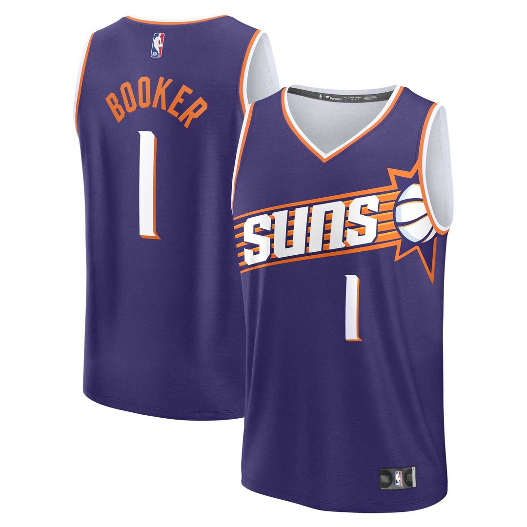 Phoenix Suns Devin Booker Fanatics Youth Fast Break Replica Player Jersey - Icon Edition - Purple Team Jersey Sports Fan Apparel