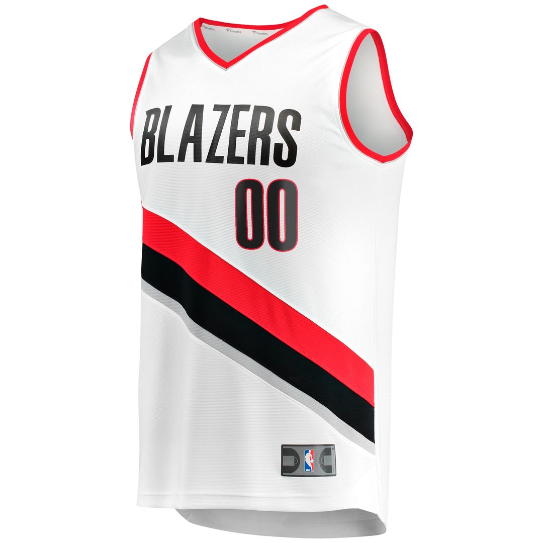Portland Trail Blazers Fanatics Fast Break Custom Replica Jersey - Association Edition - White Team Jersey Sports Fan Apparel