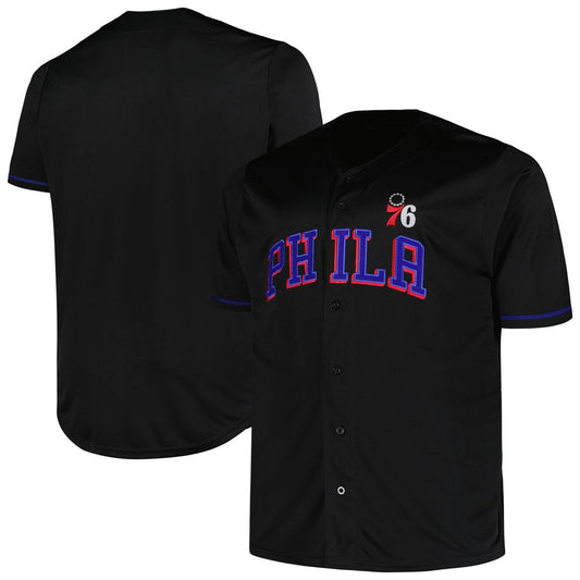 Philadelphia 76ers Profile Big & Tall Pop Jersey - Black Team Jersey Sports Fan Apparel