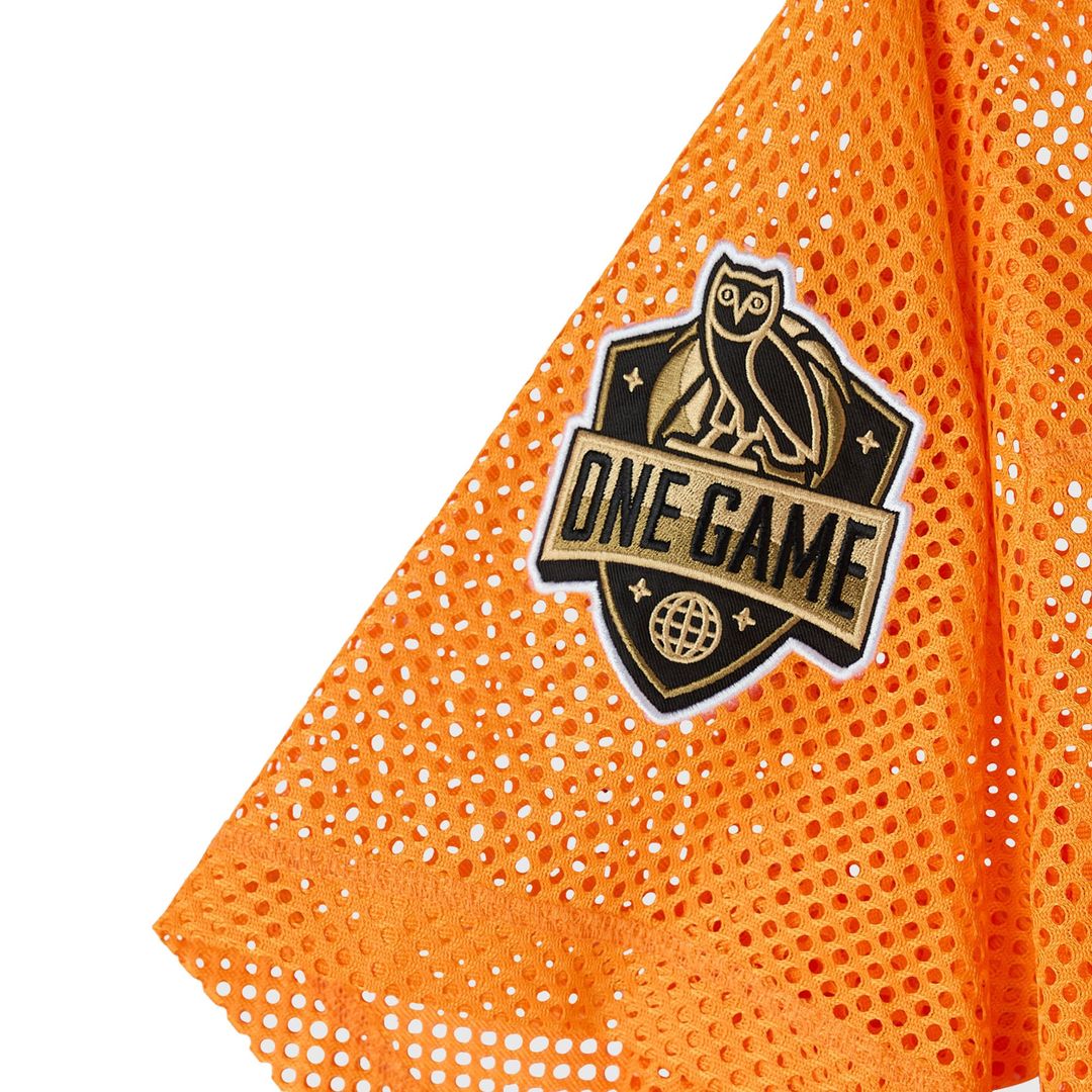 New York Knicks OVO x NBA Mesh Football Fashion Jersey - Orange Team Jersey Sports Fan Apparel