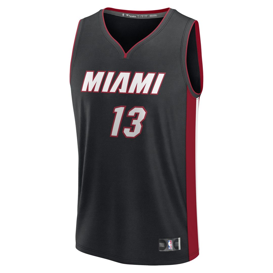 Miami Heat Bam Adebayo Fanatics Youth Fast Break Replica Player Jersey - Black - Icon Edition Team Jersey Sports Fan Apparel