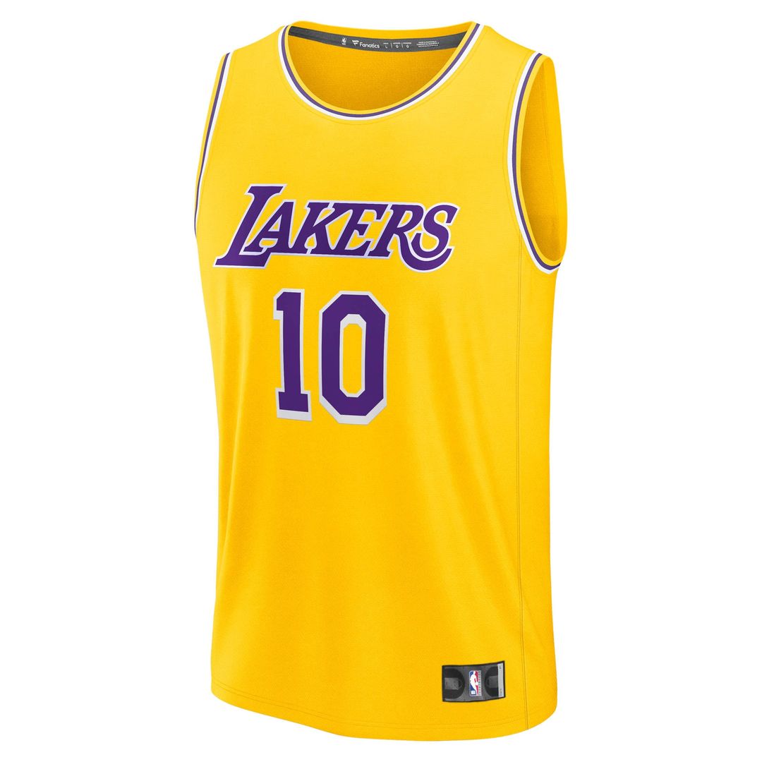 Los Angeles Lakers Luke Kennard Fanatics Fast Break Replica Jersey - Icon Edition - Gold Team Jersey Sports Fan Apparel