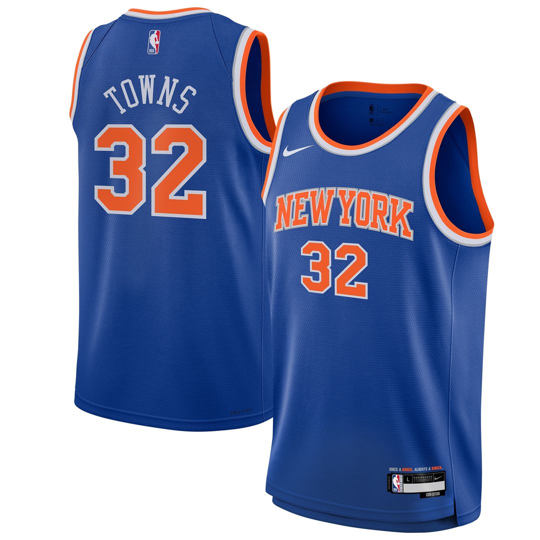 New York Knicks Karl - Anthony Towns Nike Youth Swingman Jersey - Icon Edition - Blue Team Jersey Sports Fan Apparel