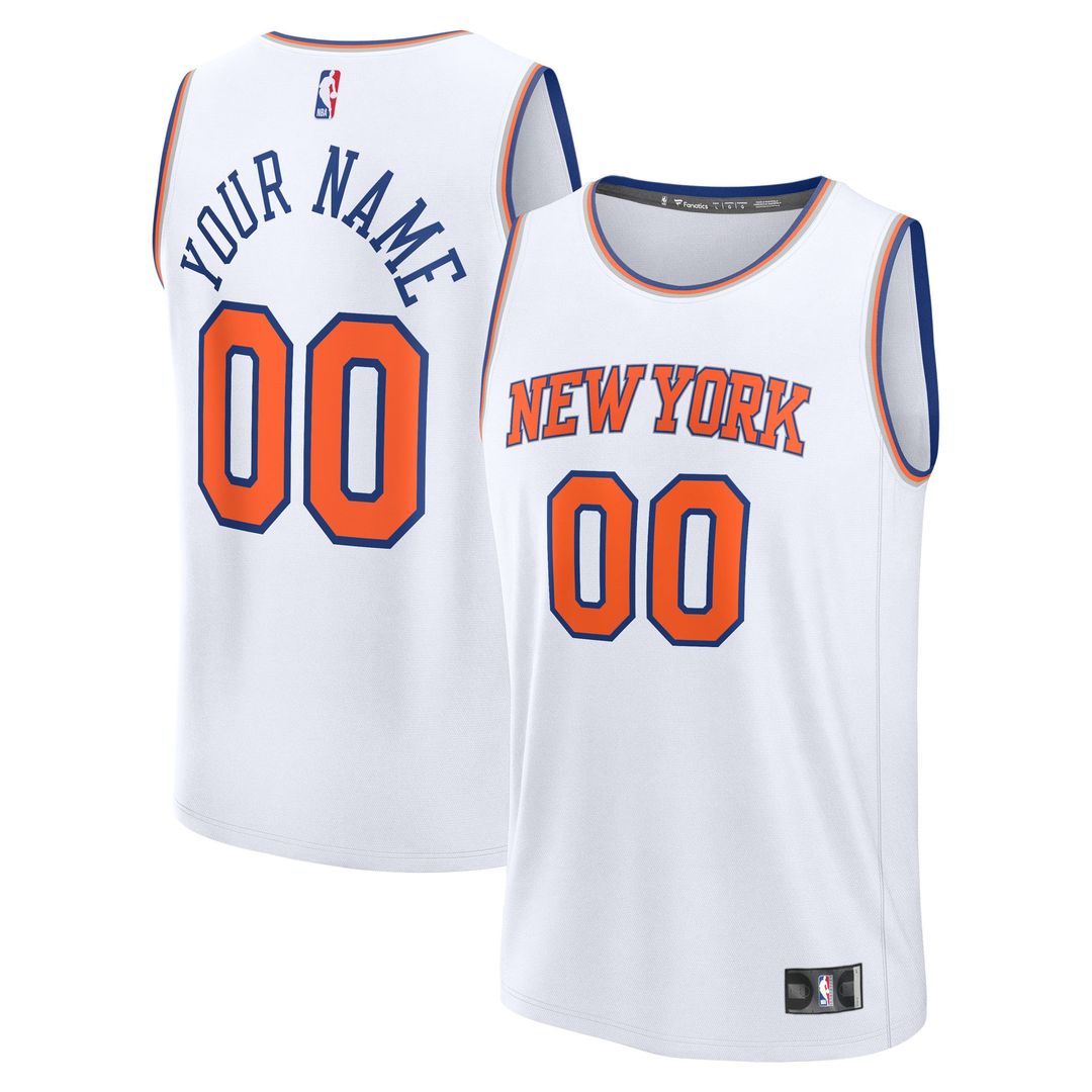 New York Knicks Fanatics Youth Fast Break Custom Jersey - Statement Edition - Black Team Jersey Sports Fan Apparel