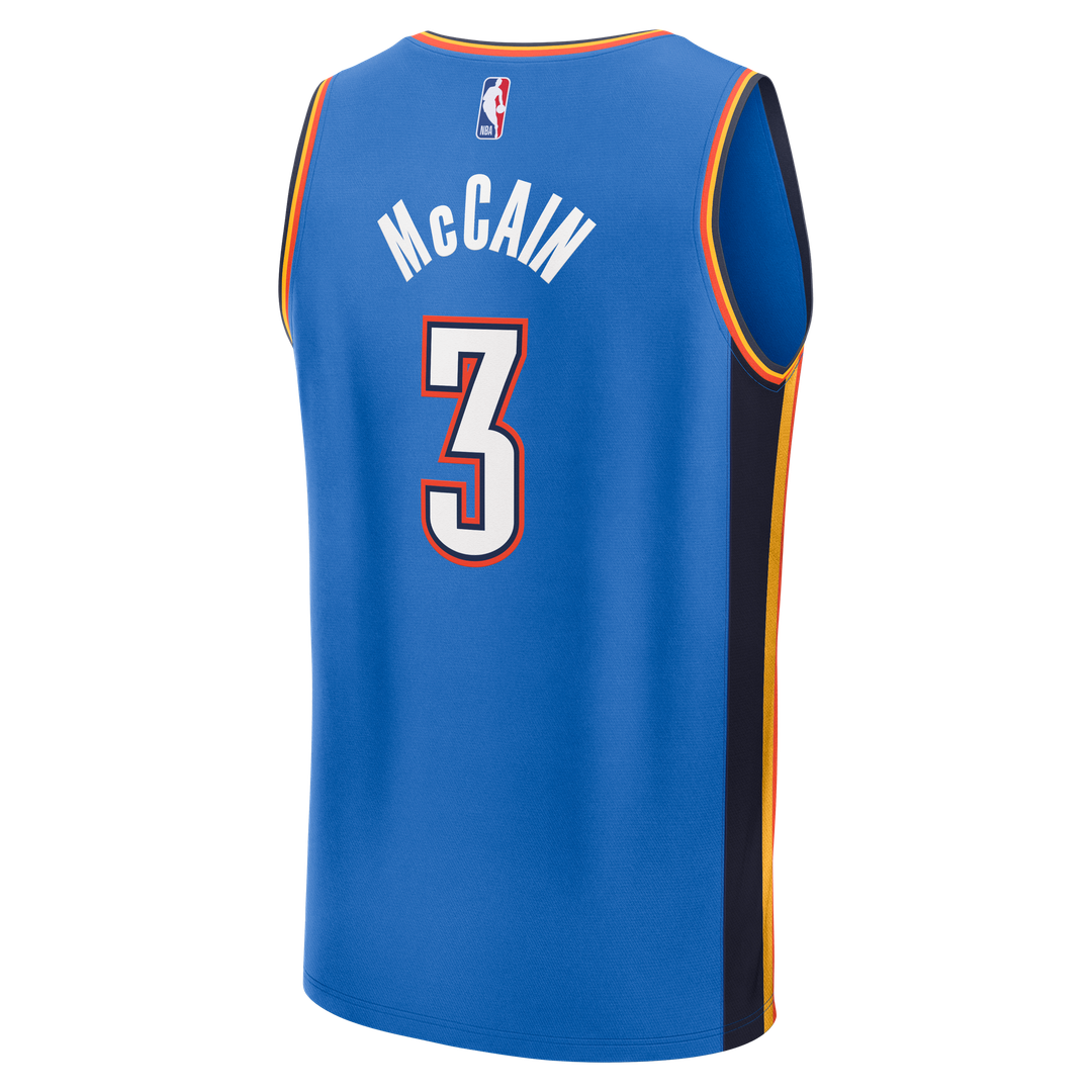 Oklahoma City Thunder Jared McCain Fanatics Fast Break Replica Jersey - Icon Edition - Blue Team Jersey Sports Fan Apparel