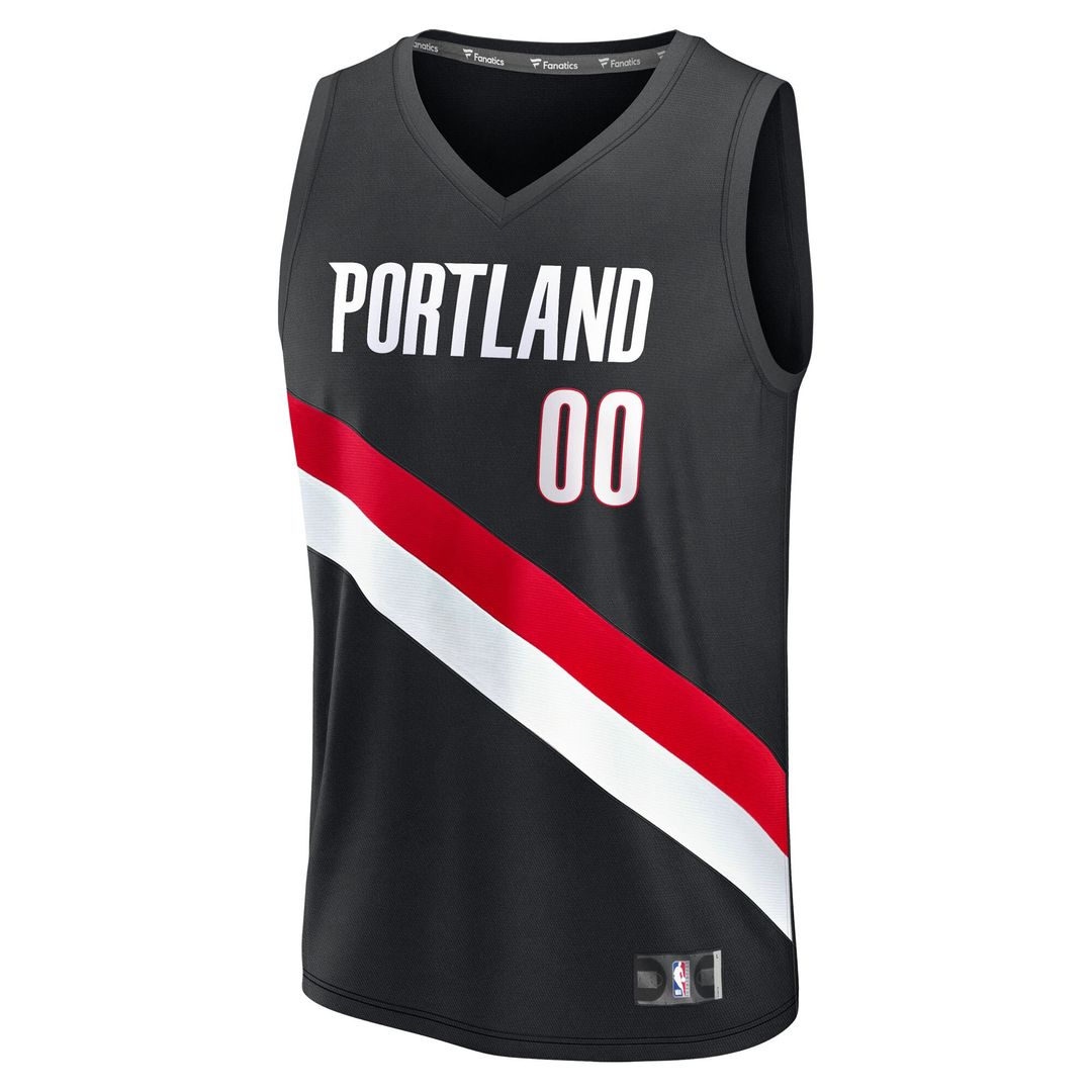 Portland Trail Blazers Fanatics Fast Break Replica Custom Jersey - Association Edition - White Team Jersey Sports Fan Apparel