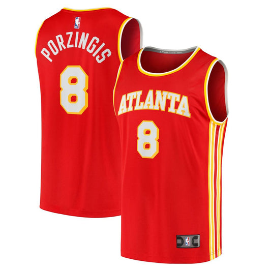 Atlanta Hawks Kristaps Porziņģis Fanatics Fast Break Replica Jersey - Red - Icon Edition Team Jersey Sports Fan Apparel