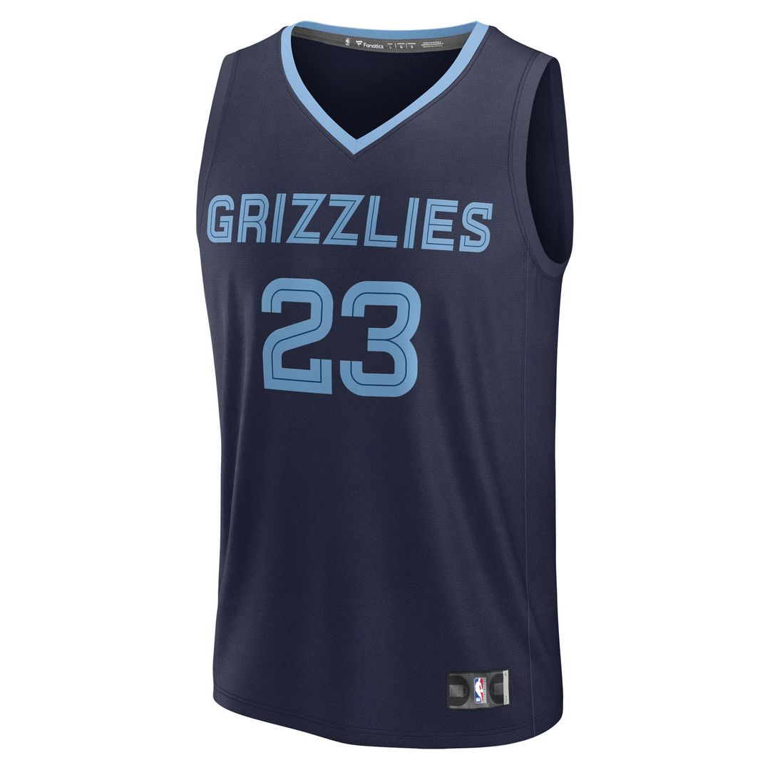 Memphis Grizzlies Cedric Coward Fanatics 2025 NBA Draft First Round Pick Fast Break Replica Jersey - Icon Edition - Navy Team Jersey Sports Fan Appare