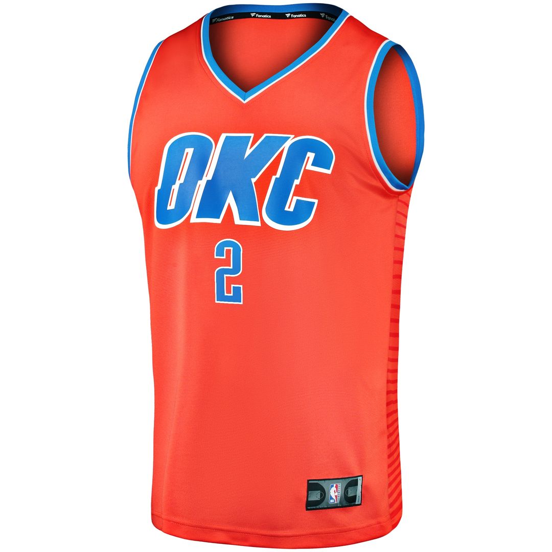 Oklahoma City Thunder Shai Gilgeous - Alexander Fanatics Fast Break Player Jersey - Statement Edition - Orange Team Jersey Sports Fan Apparel
