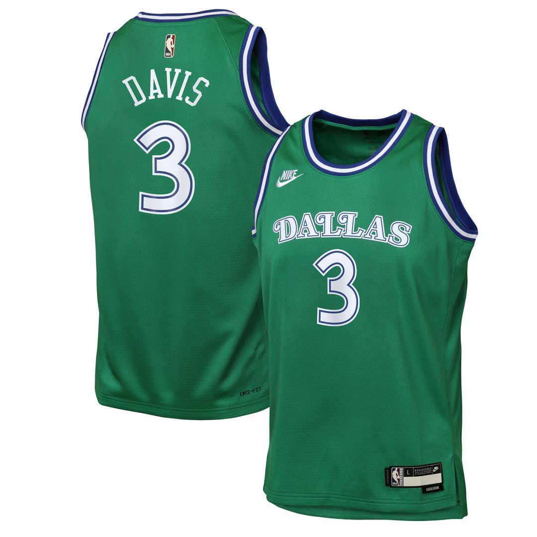 Dallas Mavericks Anthony Davis Nike Youth Swingman Jersey - Classic Edition - Green Team Jersey Sports Fan Apparel