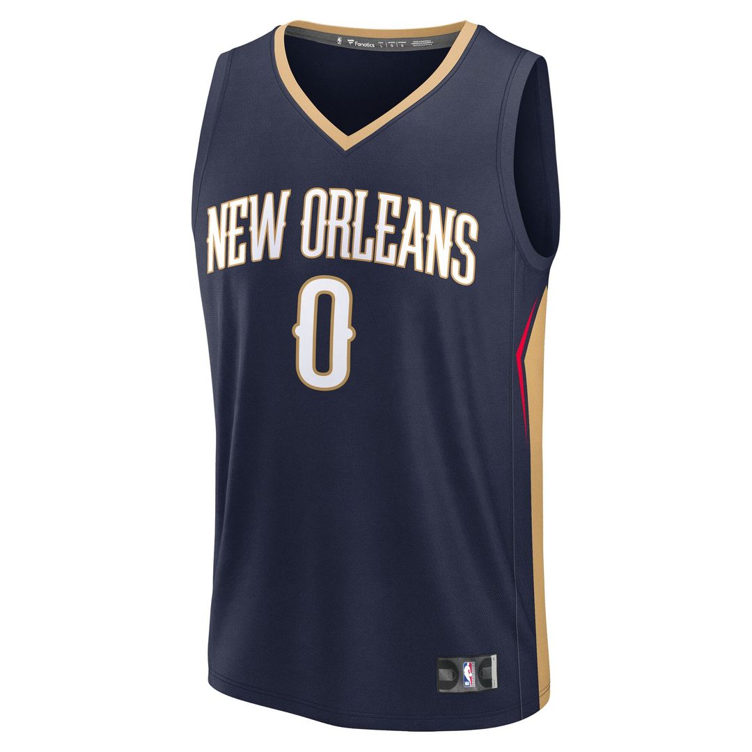 New Orleans Pelicans Jeremiah Fears Fanatics 2025 NBA Draft First Round Pick Fast Break Replica Jersey - Icon Edition - Navy Team Jersey Sports Fan Ap