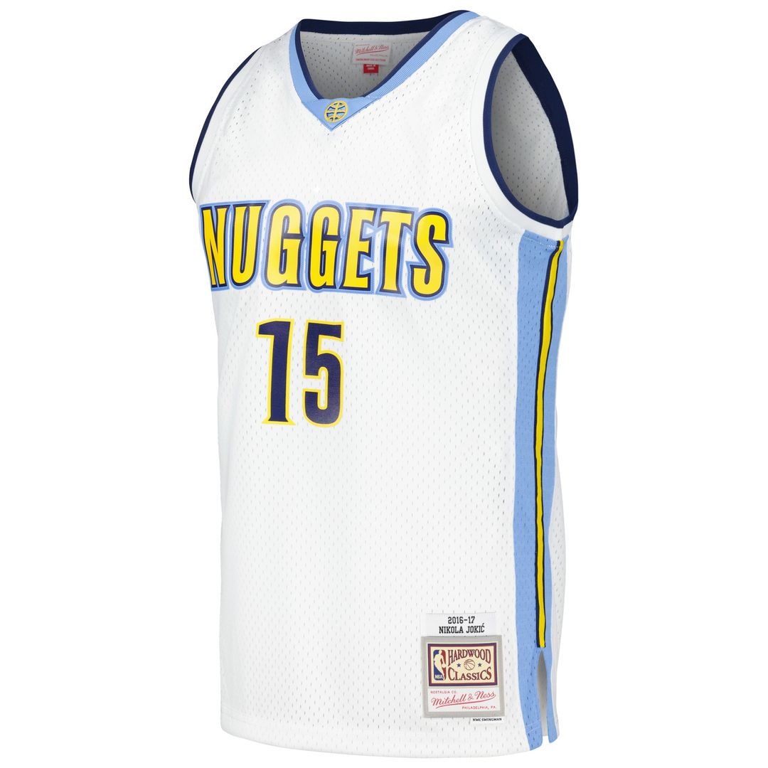 Denver Nuggets Nikola Jokic Mitchell & Ness 2016/17 Throwback Swingman Jersey - White Team Jersey Sports Fan Apparel