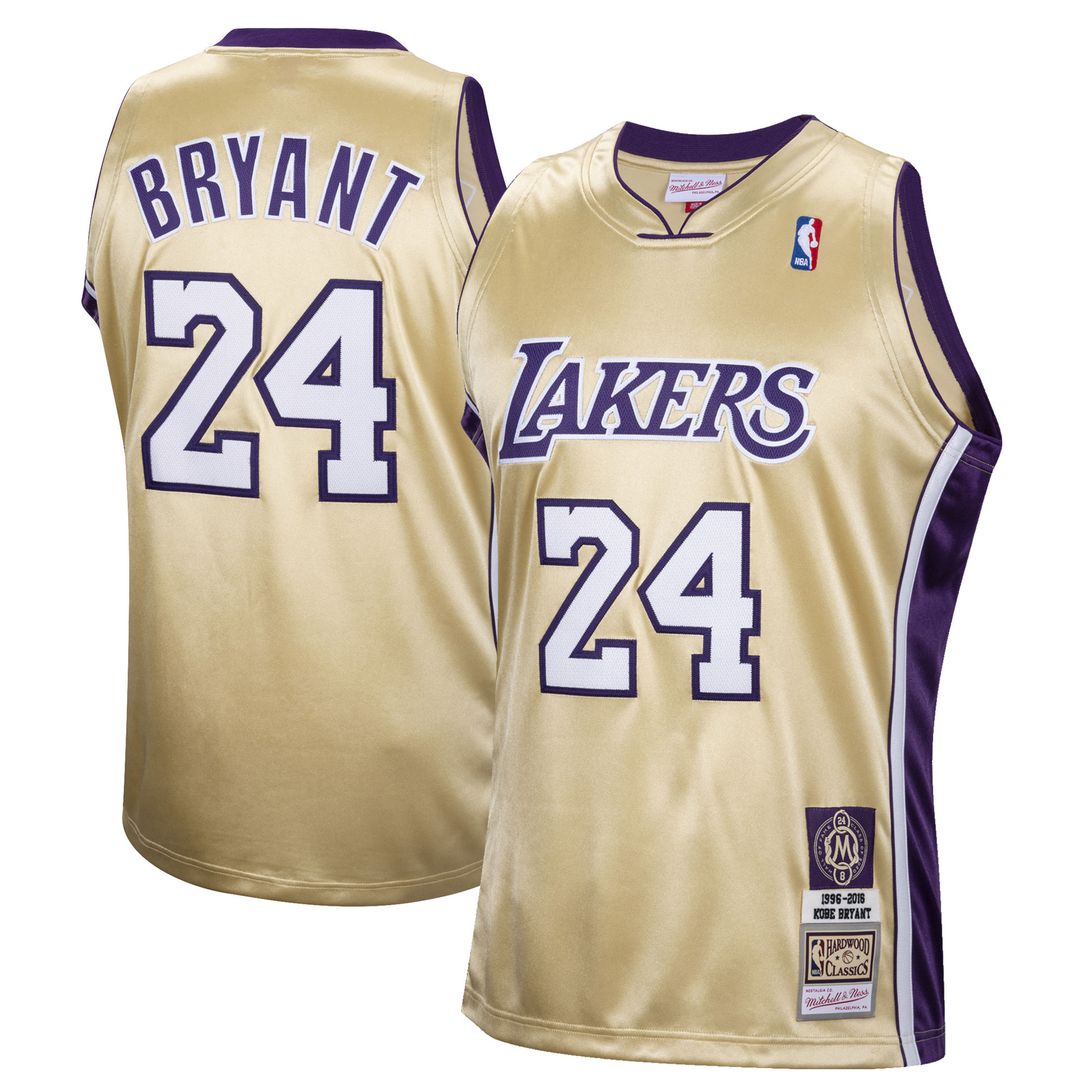 Los Angeles Lakers Kobe Bryant Mitchell & Ness Hall of Fame Class of 2020 #24 Authentic Hardwood Classics Jersey - Gold Team Jersey Sports Fan Apparel