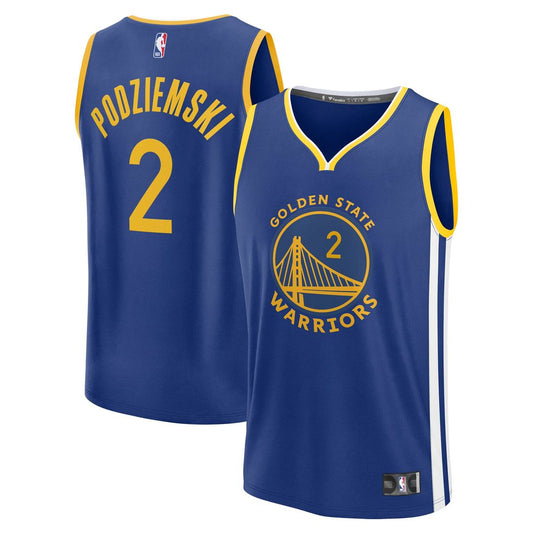 Golden State Warriors Brandin Podziemski Fanatics Fast Break Replica Player Jersey - Icon Edition - Royal Team Jersey Sports Fan Apparel