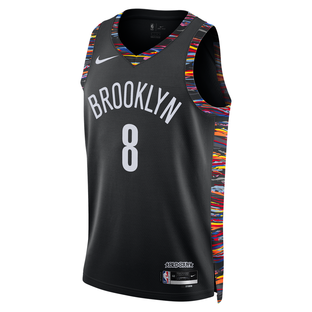 Brooklyn Nets Egor Dëmin Nike Unisex 2025/26 Swingman Jersey - City Edition - Black Team Jersey Sports Fan Apparel