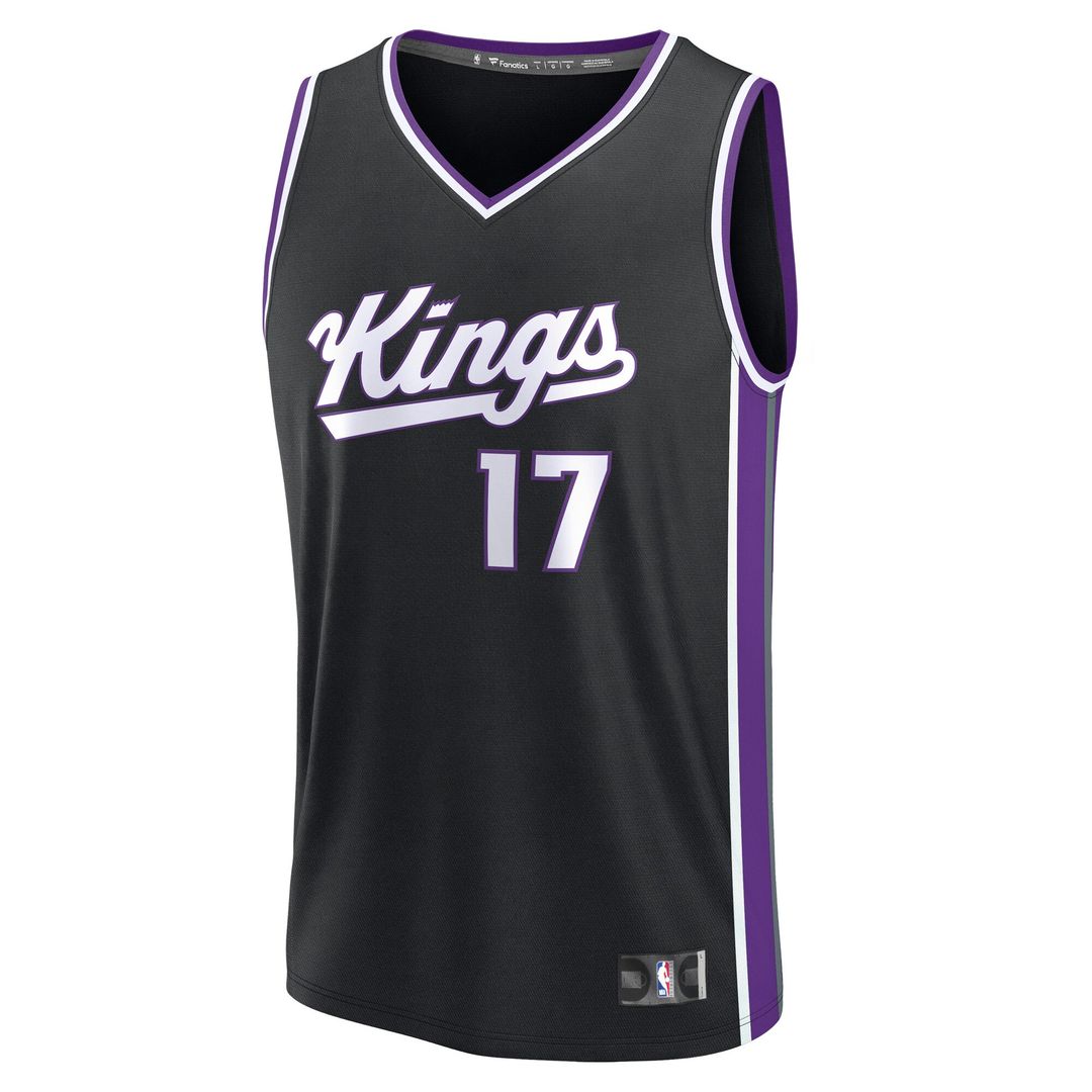 Sacramento Kings Jonas Valančiūnas Fanatics Youth Fast Break Replica Player Jersey - Black - Icon Edition Team Jersey Sports Fan Apparel