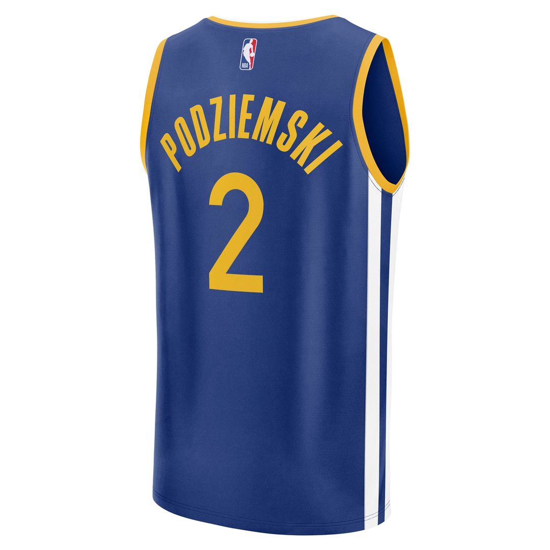 Golden State Warriors Brandin Podziemski Fanatics Fast Break Replica Player Jersey - Icon Edition - Royal Team Jersey Sports Fan Apparel