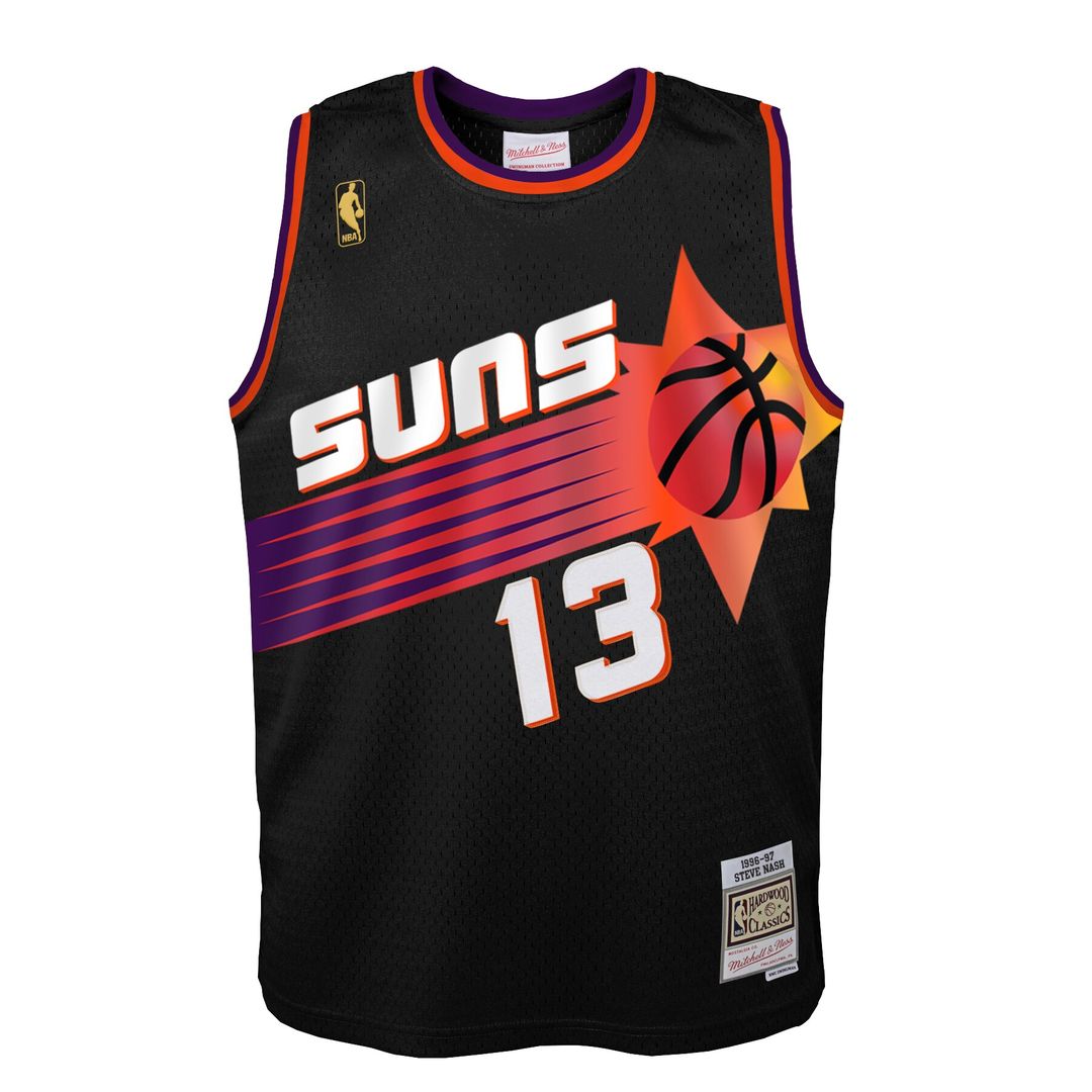 Phoenix Suns Steve Nash Mitchell & Ness Toddler 1996/97 Swingman Jersey - Black Team Jersey Sports Fan Apparel