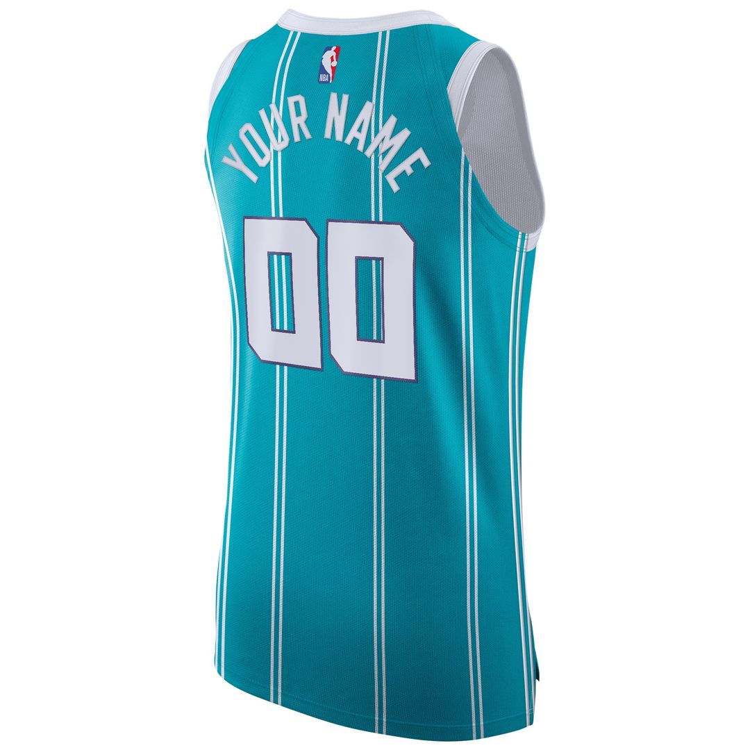 Charlotte Hornets Jordan Brand 2020/21 Authentic Custom Jersey Teal - Icon Edition Team Jersey Sports Fan Apparel