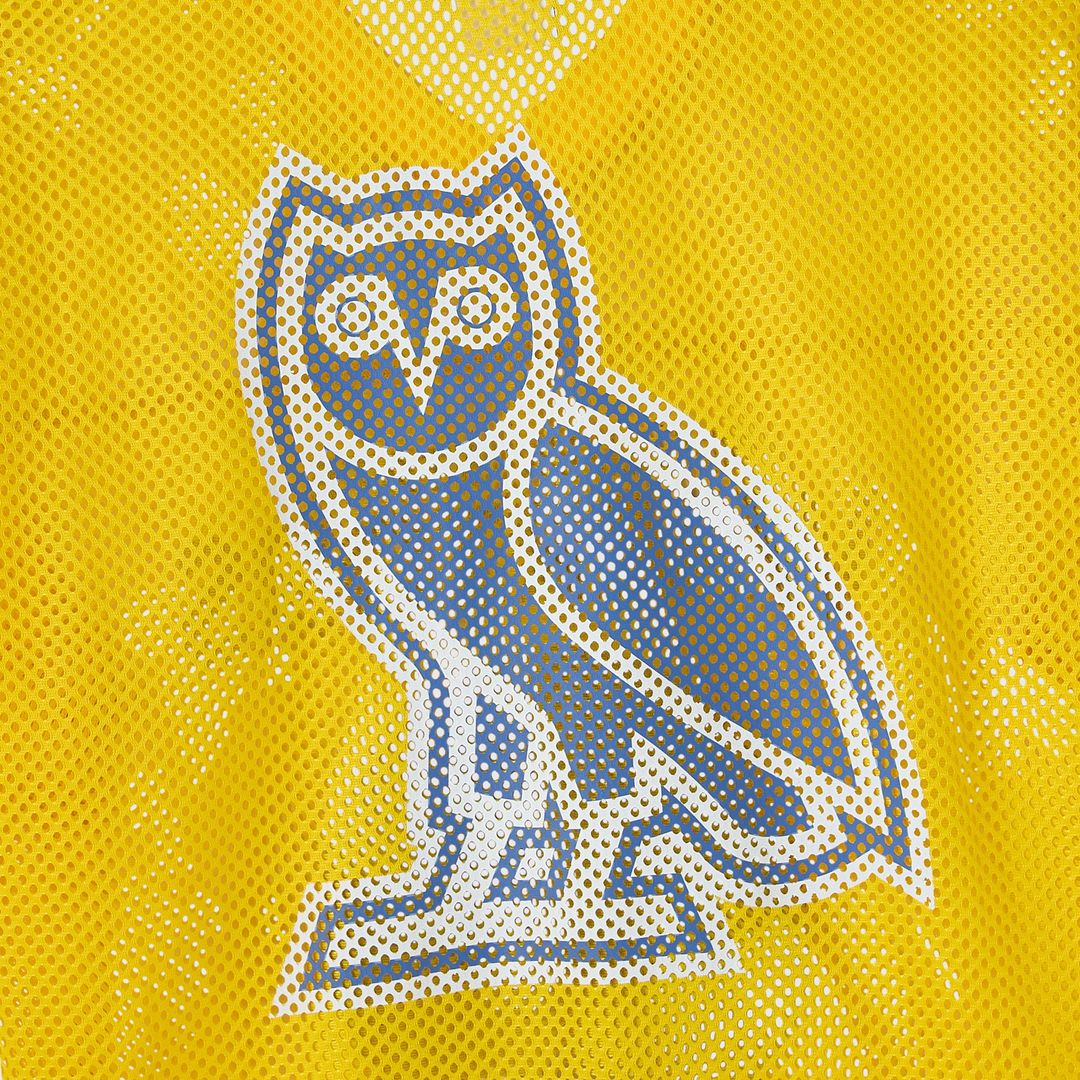 Golden State Warriors OVO x NBA Mesh Football Fashion Jersey - Gold Team Jersey Sports Fan Apparel
