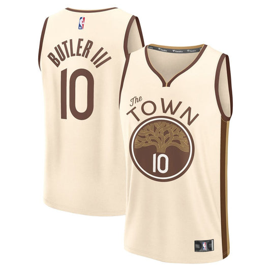 Golden State Warriors Jimmy Butler III Fanatics Youth 2025/26 City Edition Fast Break Jersey - Tan Team Jersey Sports Fan Apparel