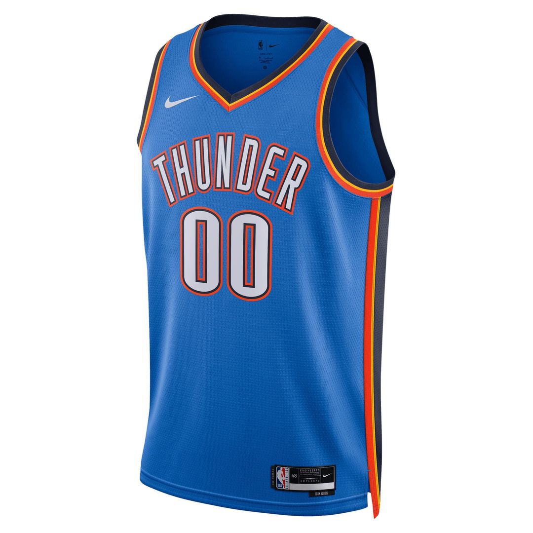 Oklahoma City Thunder Nike Unisex Swingman Custom Jersey Blue - Icon Edition Team Jersey Sports Fan Apparel