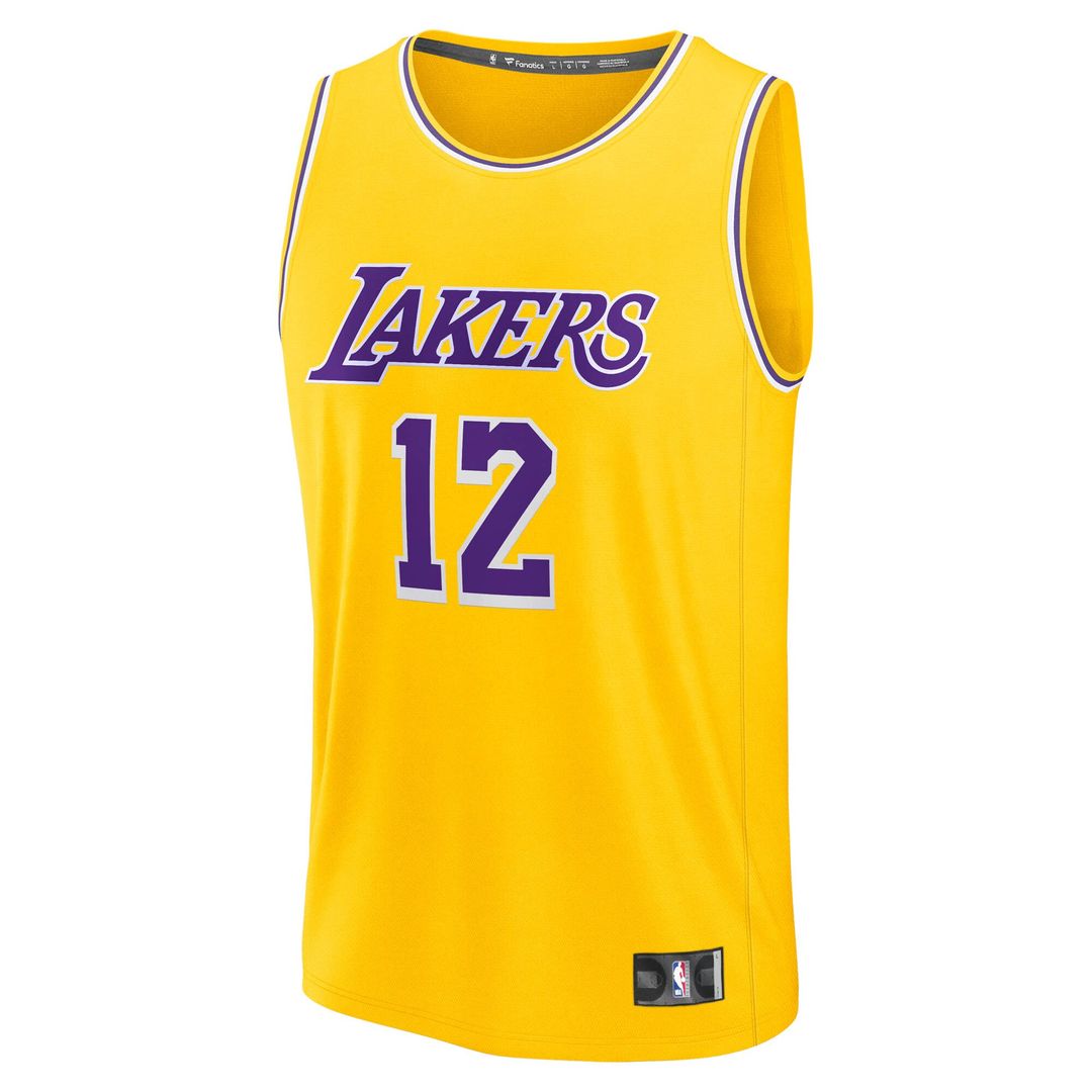 Los Angeles Lakers Jake LaRavia Fanatics Fast Break Replica Jersey - Icon Edition - Gold Team Jersey Sports Fan Apparel