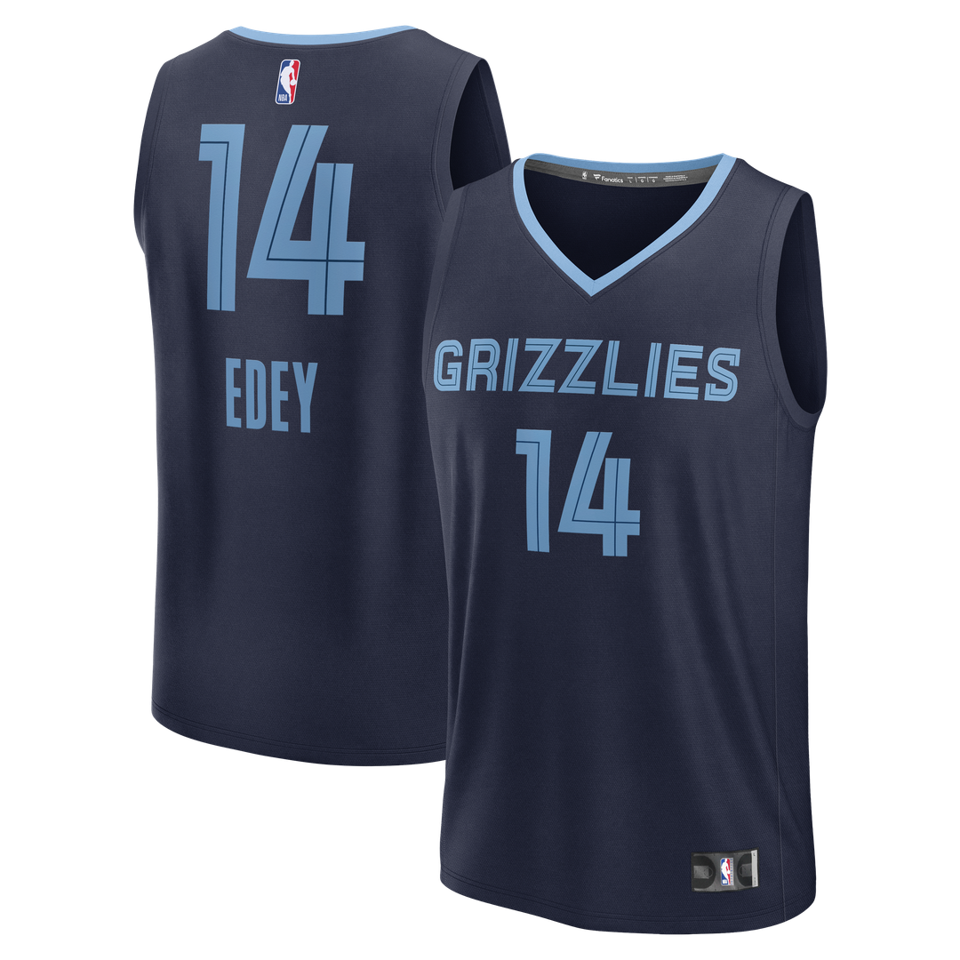 Memphis Grizzlies Zach Edey Fanatics Fast Break Replica Jersey - Icon Edition - Navy Team Jersey Sports Fan Apparel