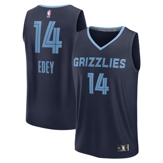 Memphis Grizzlies Zach Edey Fanatics Fast Break Replica Jersey - Icon Edition - Navy Team Jersey Sports Fan Apparel