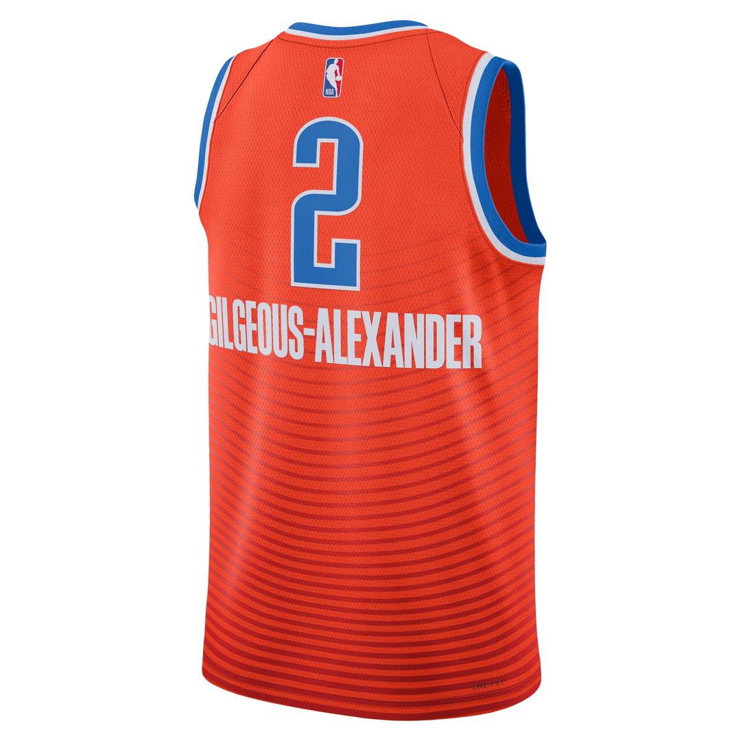 Oklahoma City Thunder Shai Gilgeous - Alexander Jordan Brand Unisex Swingman Jersey - Statement Edition - Orange Team Jersey Sports Fan Apparel