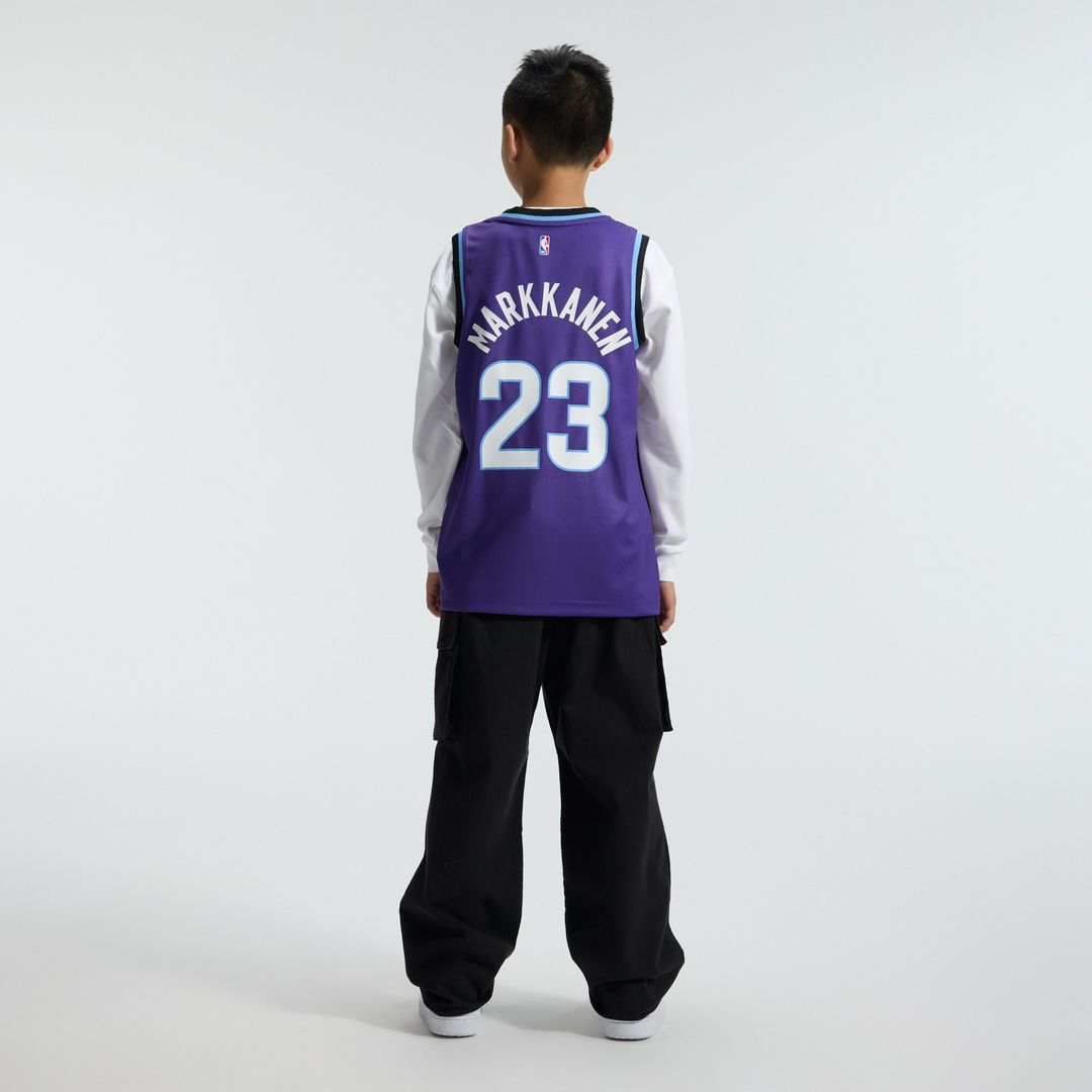 Utah Jazz Lauri Markkanen Fanatics Youth Fast Break Replica Jersey - Icon Edition - Purple Team Jersey Sports Fan Apparel