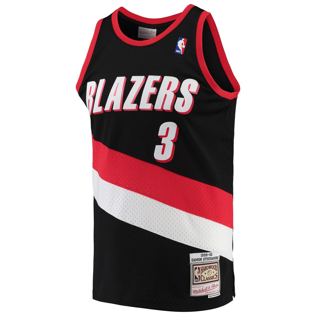 Portland Trail Blazers Damon Stoudamire Mitchell & Ness 1999/00 Hardwood Classics Swingman Jersey - Black Team Jersey Sports Fan Apparel