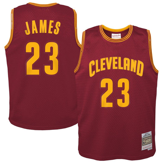 Cleveland Cavaliers LeBron James Mitchell & Ness Youth 2015/16 Hardwood Classics Swingman Jersey - Wine Team Jersey Sports Fan Apparel