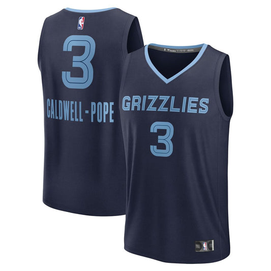 Memphis Grizzlies Kentavious Caldwell - Pope Fanatics Youth Fast Break Replica Player Jersey - Icon Edition - Navy Team Jersey Sports Fan Apparel