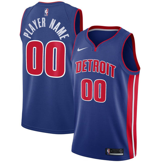 Detroit Pistons Nike Swingman Custom Jersey Blue - Icon Edition Team Jersey Sports Fan Apparel
