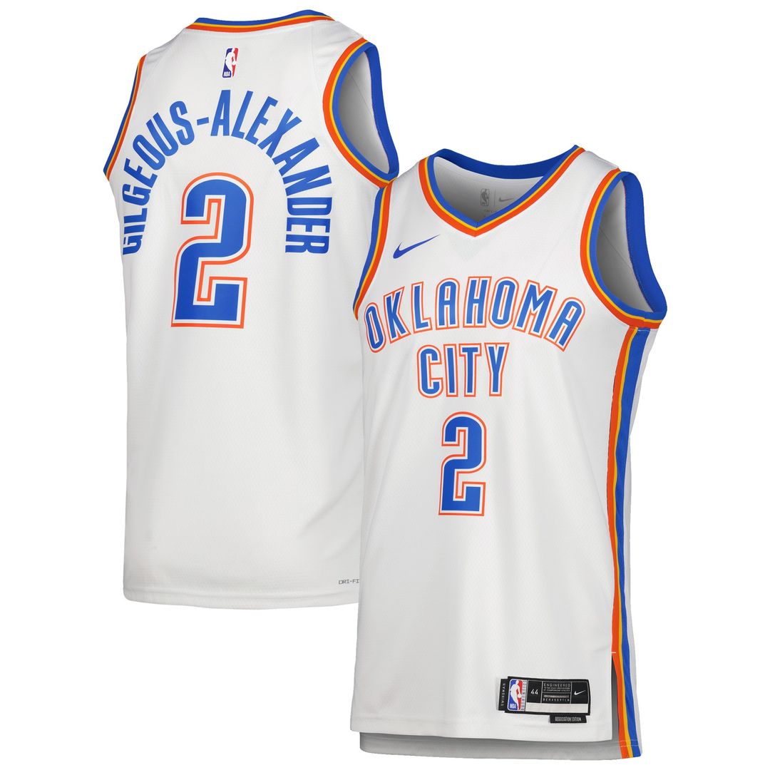 Oklahoma City Thunder Shai Gilgeous - Alexander Nike Unisex Swingman Jersey - Association Edition - White Team Jersey Sports Fan Apparel