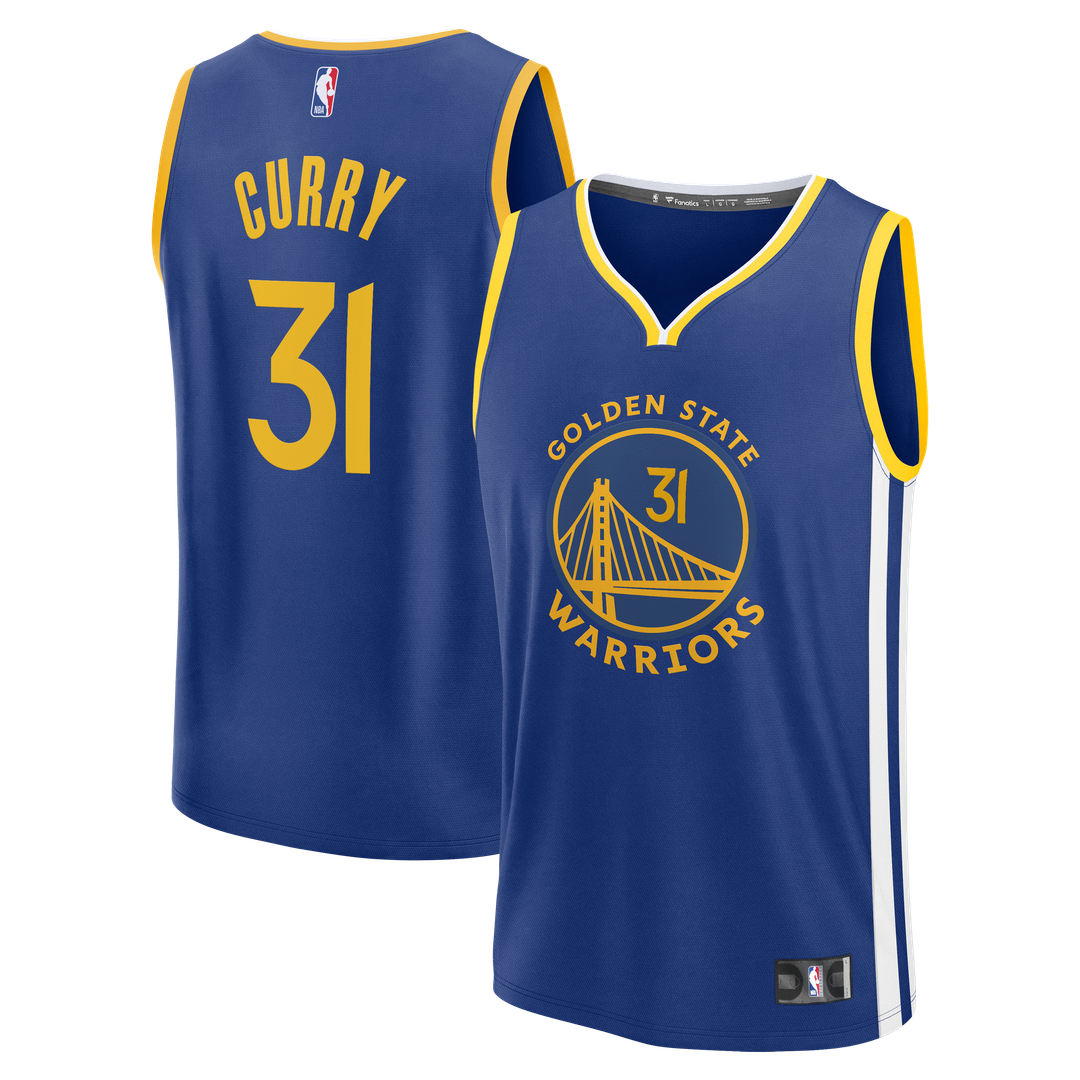 Golden State Warriors Seth Curry Fanatics Fast Break Replica Jersey - Blue - Icon Edition Team Jersey Sports Fan Apparel