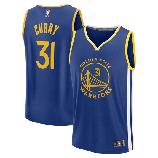 Golden State Warriors Seth Curry Fanatics Fast Break Replica Jersey - Blue - Icon Edition Team Jersey Sports Fan Apparel