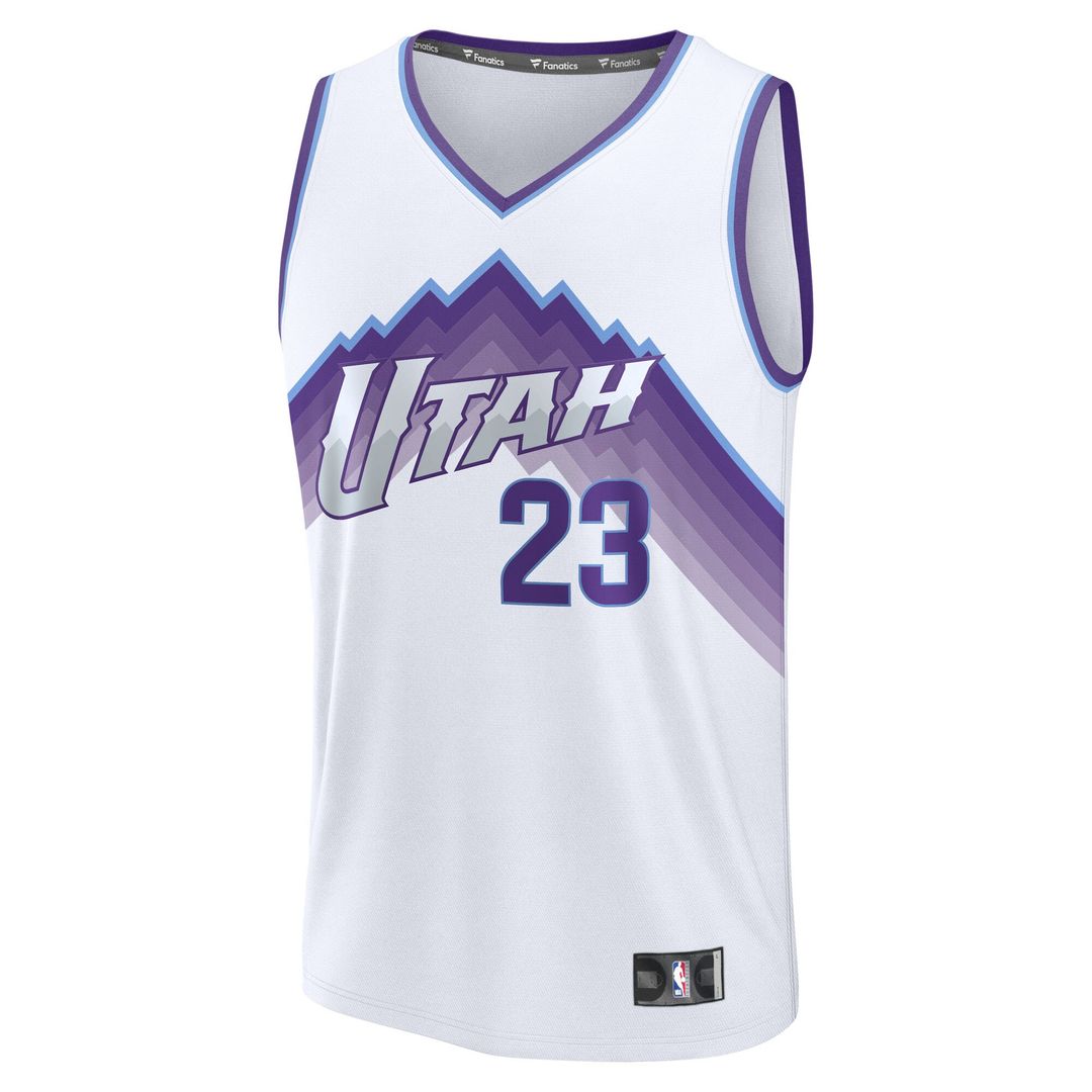 Utah Jazz Lauri Markkanen Fanatics Fast Break Replica Jersey - Association Edition - White Team Jersey Sports Fan Apparel