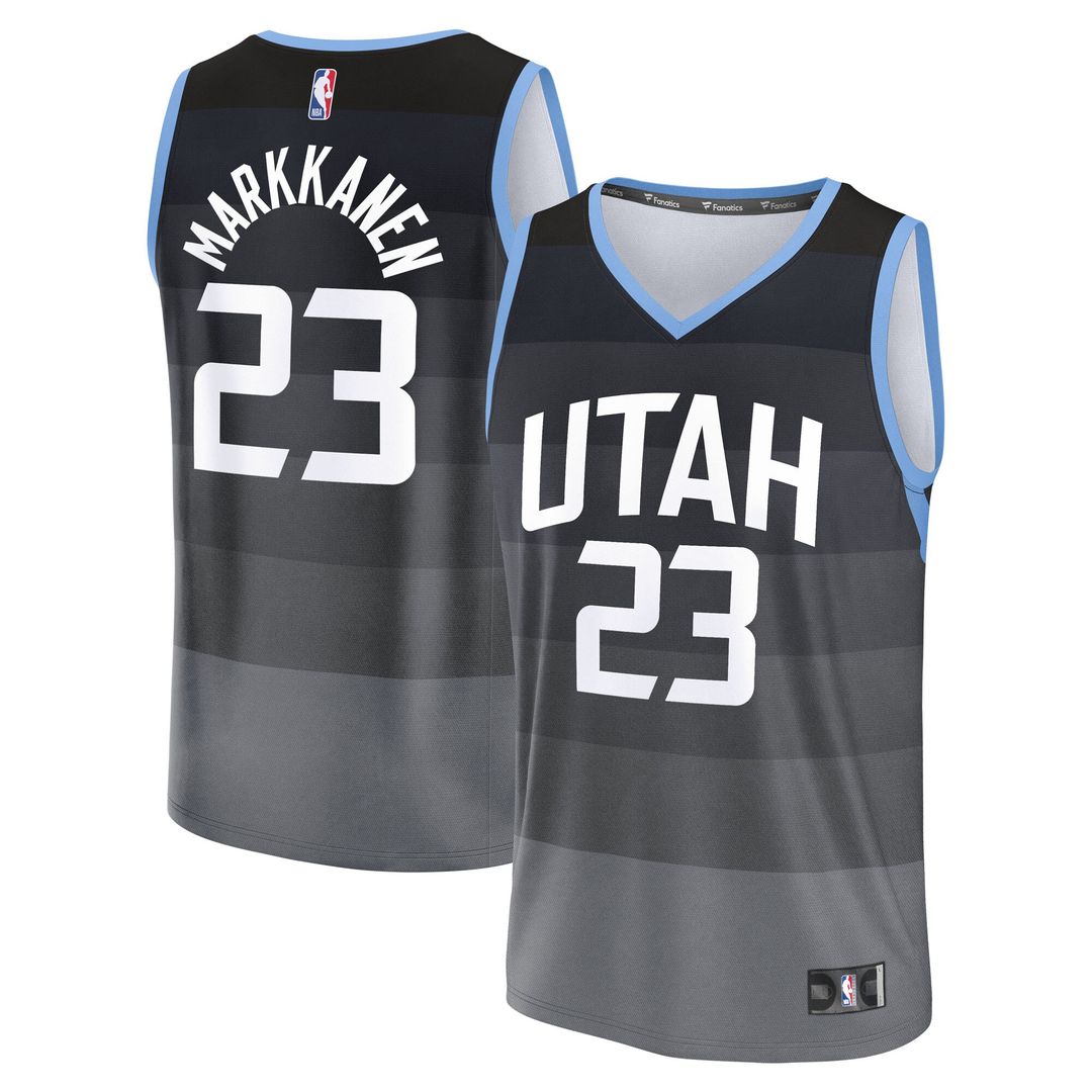 Utah Jazz Lauri Markkanen Fanatics 2025/26 City Edition Fast Break Jersey - Black Team Jersey Sports Fan Apparel