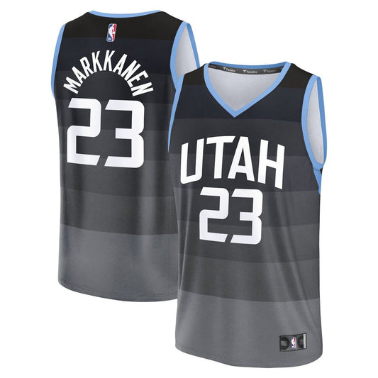 Utah Jazz Lauri Markkanen Fanatics 2025/26 City Edition Fast Break Jersey - Black Team Jersey Sports Fan Apparel