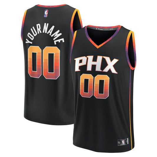 Phoenix Suns Fanatics Fast Break Custom Replica Jersey - Black - Statement Edition Team Jersey Sports Fan Apparel