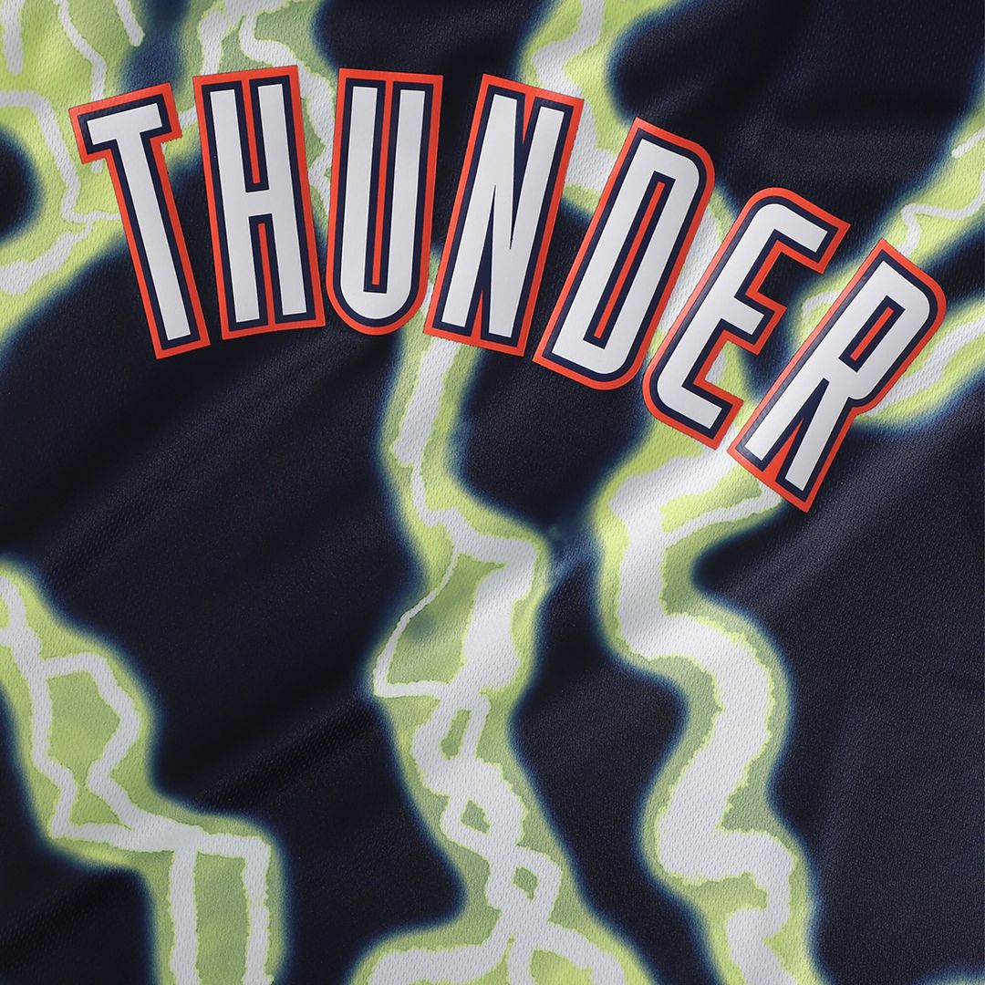 Oklahoma City Thunder NBA & KidSuper Studios by Fanatics Unisex Hometown Jersey - Black Team Jersey Sports Fan Apparel