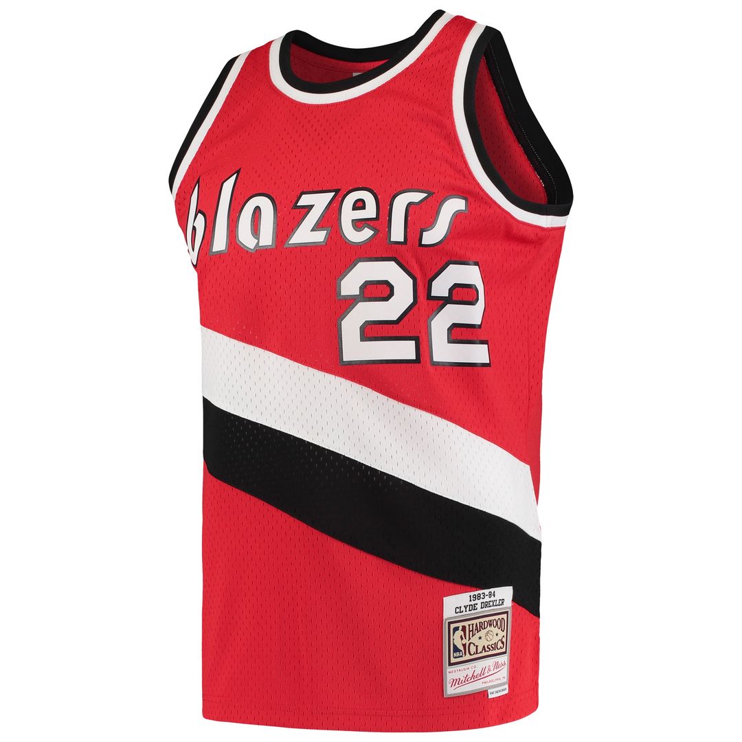 Portland Trail Blazers Clyde Drexler Mitchell & Ness 1983/84 Hardwood Classics Swingman Jersey - Red Team Jersey Sports Fan Apparel