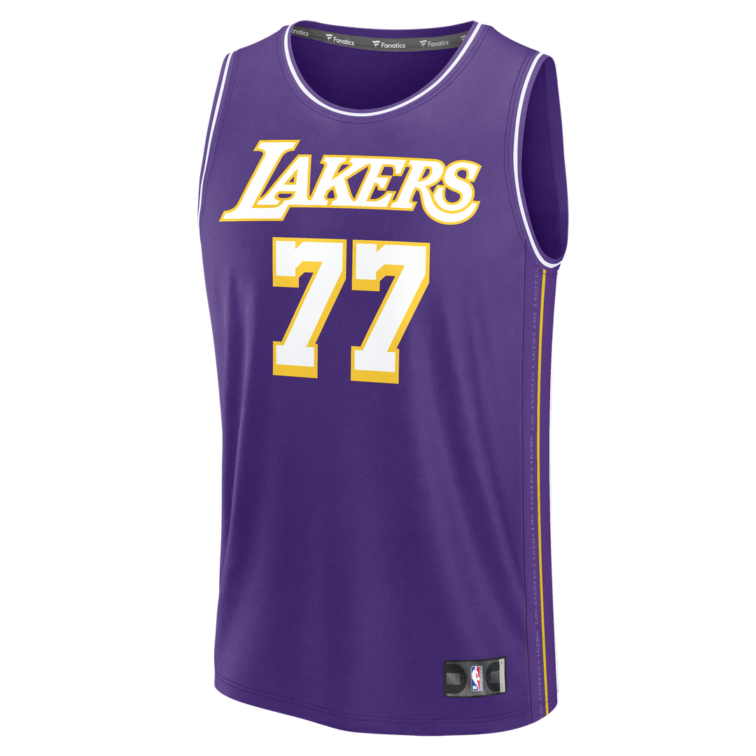 Los Angeles Lakers Luka Dončić Fanatics Youth Fast Break Jersey - Statement Edition - Purple Team Jersey Sports Fan Apparel