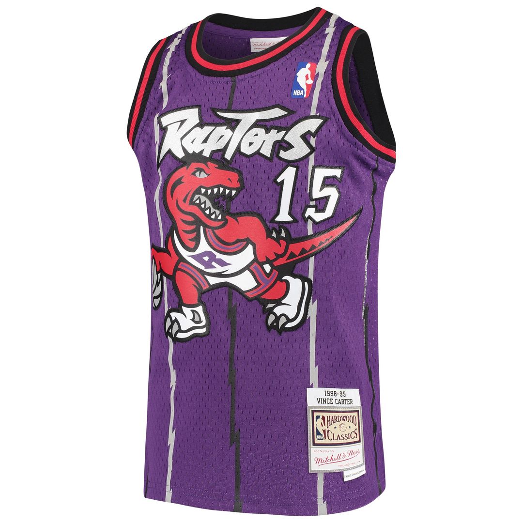 Toronto Raptors Vince Carter Mitchell & Ness Youth 1998/99 Hardwood Classics Swingman Throwback Jersey - Purple Team Jersey Sports Fan Apparel