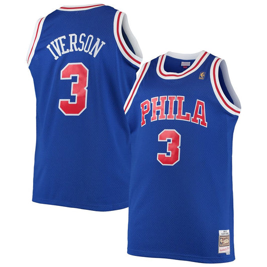 Philadelphia 76ers Allen Iverson Mitchell & Ness 1996/97 Big & Tall Hardwood Classics Swingman Jersey - Royal Team Jersey Sports Fan Apparel
